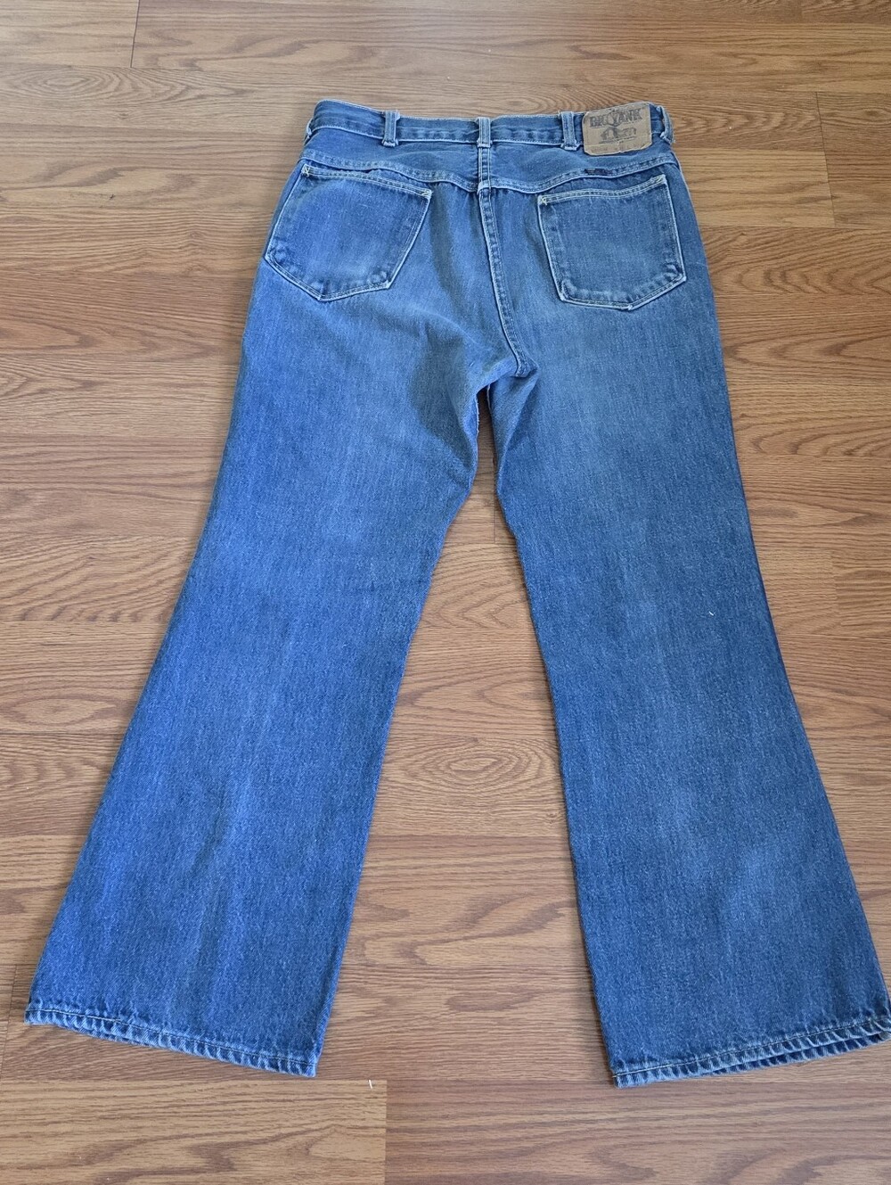 Vintage Big Yank Blue Jeans Men's 32x27 Fit Wide Flare Made in USA 70s Unisex - Picture 11 of 11